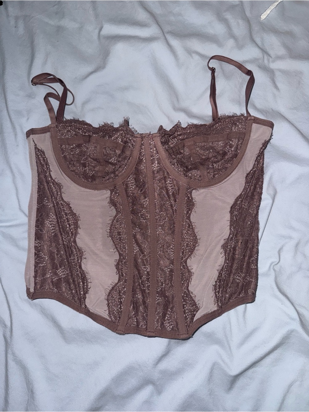 Urban Outfitters Corset Top in Mauve